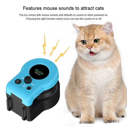 Interactive Smart Cat Toy | Automatic Teaser Machine with Remote Control Multi-Attachment Laser & Feather Teaser for Indoor Pets